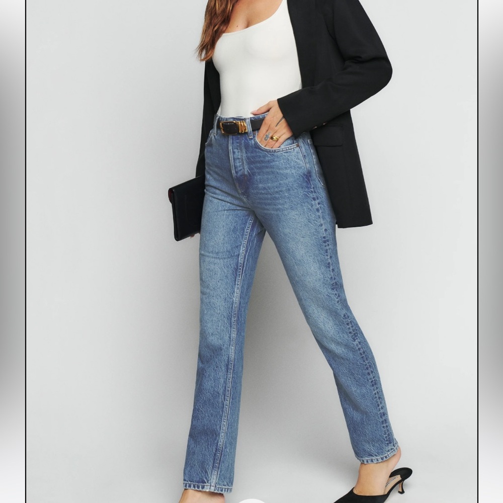 Reformation Cynthia High Rise Straight Jeans, size 26